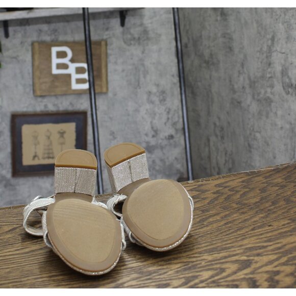 NWT Easy Spirit Daana Block Heel Sandals SEDAANA2 Silver Brown / Natural 7M - Picture 10 of 12